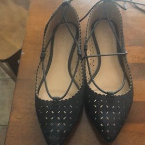Ann Taylor Lace up flats